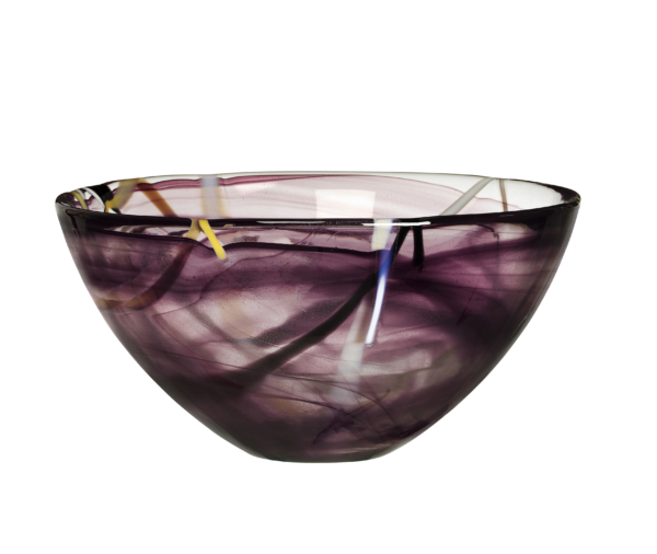 Kosta Boda CONTRAST Schale medium lilafarben