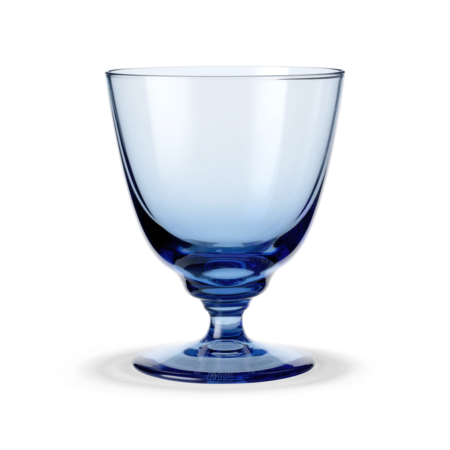 Holmegaard FLOW Glas mit Fuss 35cl in blau
