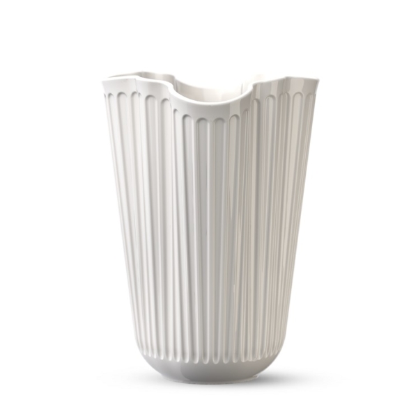 Hammershøi UNFOLD VASE von Kähler - weisse Keramik -Seitenansicht