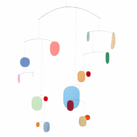 Flensted Mobiles UN17 Balance Mobile mit farbigen Balanceelementen