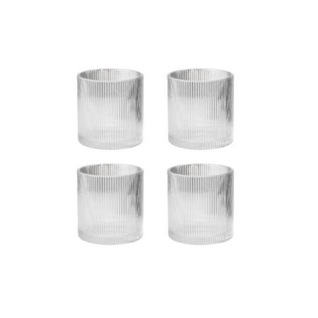 Stelton Pilastro Whisky Gläser - Lowball Gläser 0,35 l 4er-Set klar X-534