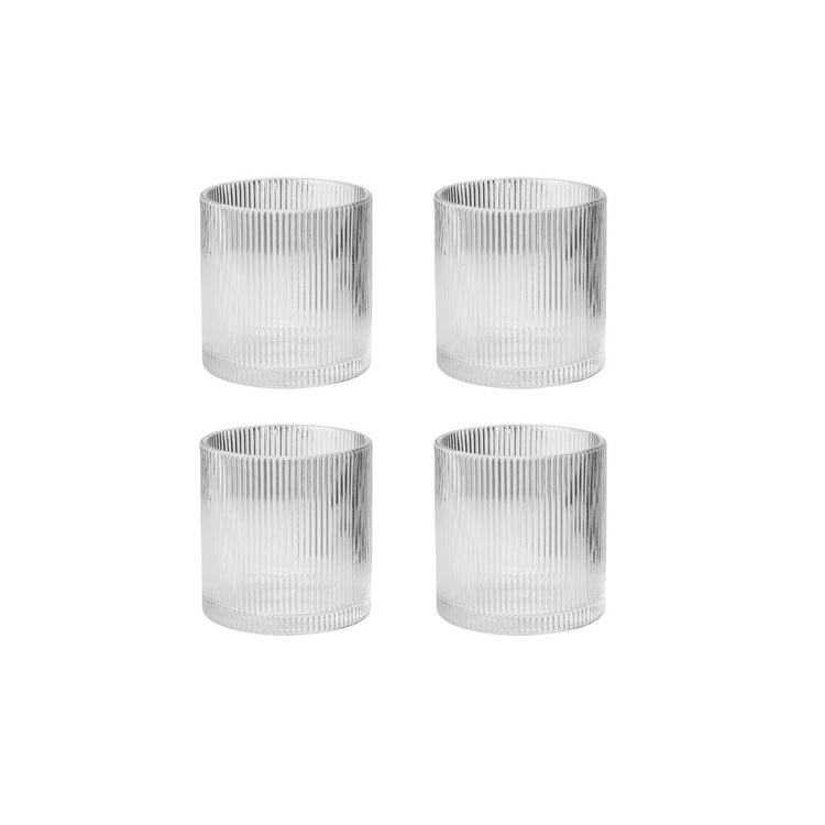 Stelton Pilastro Whisky Gläser - Lowball Gläser 0,35 l 4er-Set klar X-534